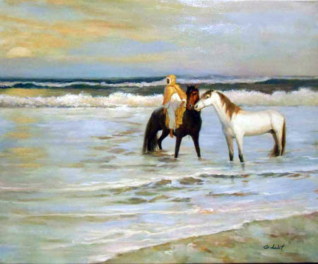 1270-T2 | 50cm x 61cm | balade a cheval 